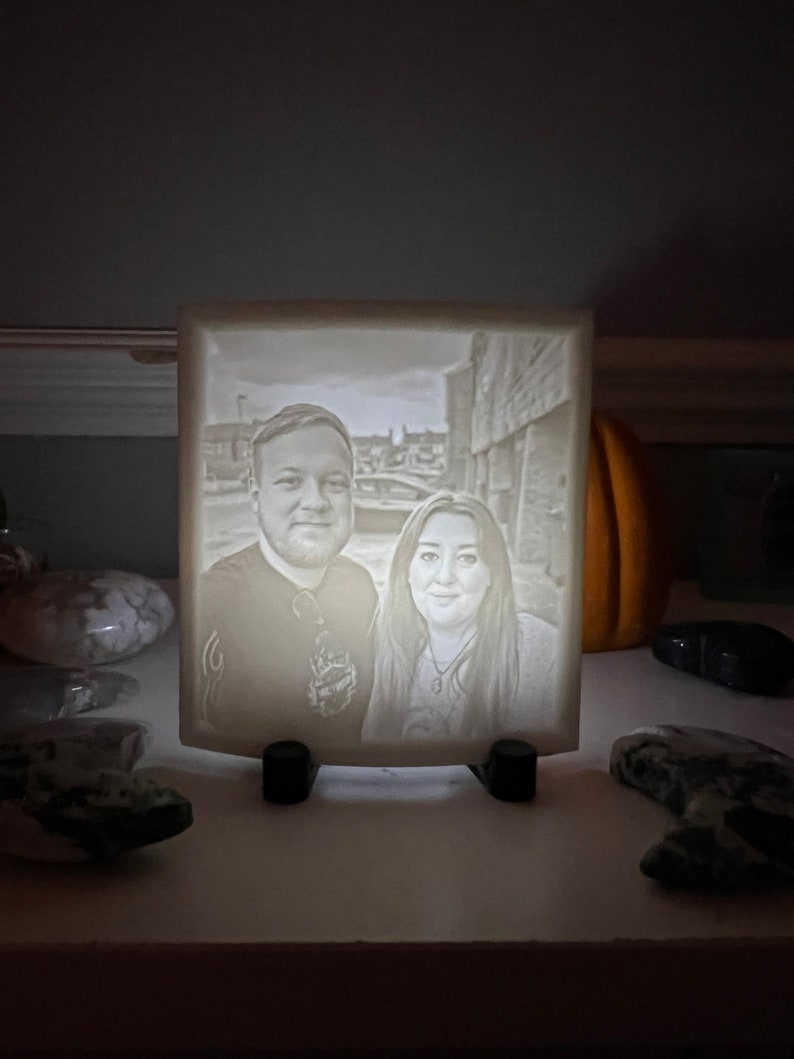 Personalised Lithophane Photo Lamp 3D Printed image 4