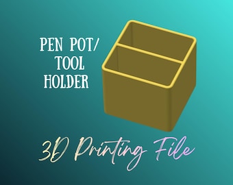 DIGITAL FILE - Pen Pot Tool Holder- STL - 3MF - 3D Printing