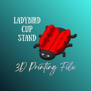DIGITAL FILE - Crafters Ladybird Cup Stand File - Snowglobe Holder - 3D Print File - STL - 3MF