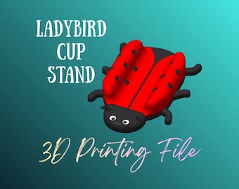 DIGITAL FILE - Crafters Ladybird Cup Stand File - Snowglobe Holder - 3D Print File - STL - 3MF