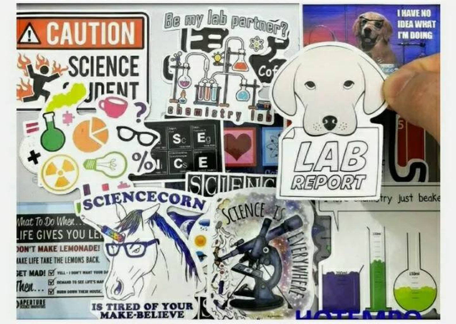 Science stickers Set of 50 School Books Laptops Diaries Gifts Etsy