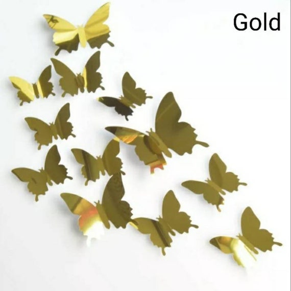 3D Butterfly Wall Art: Green 3d Wall Butterflies, Paper Butterfly Wall  Stickers 