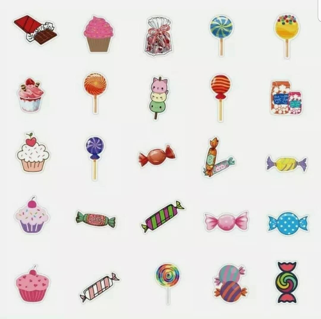 Sweet Stickers Candy Stickers Set of 50 Stickers Etsy