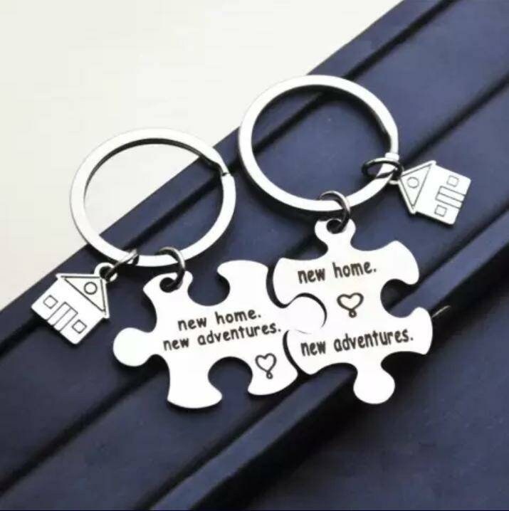 New Home New Adventures Keyring new Home first Home House Warming Gift Idea for Family and Kids new House Keyring Flatmate Etsy UK