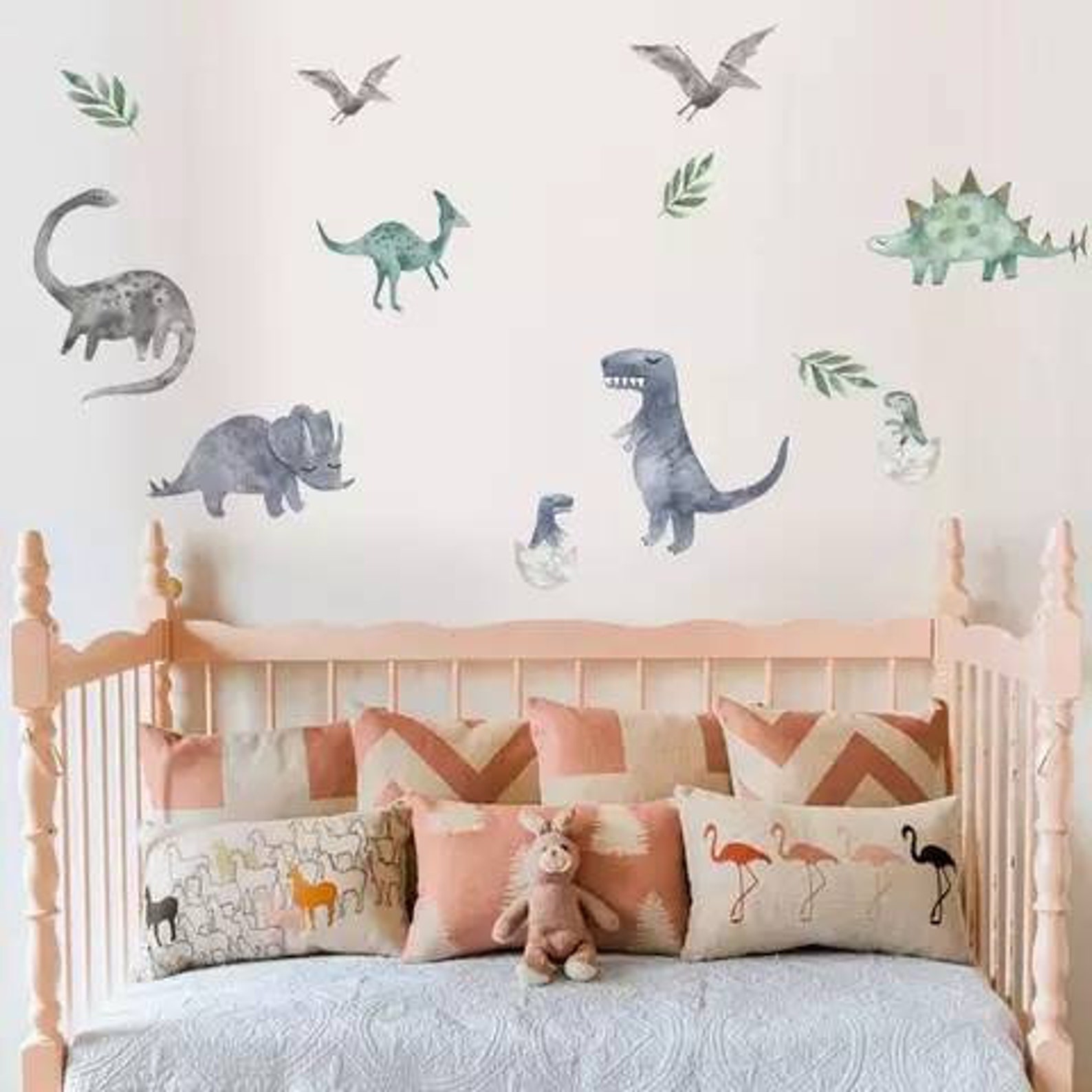 Dinosaur Wall Stickers/decal Watercolour Dinosaur Nursery Wall Etsy UK