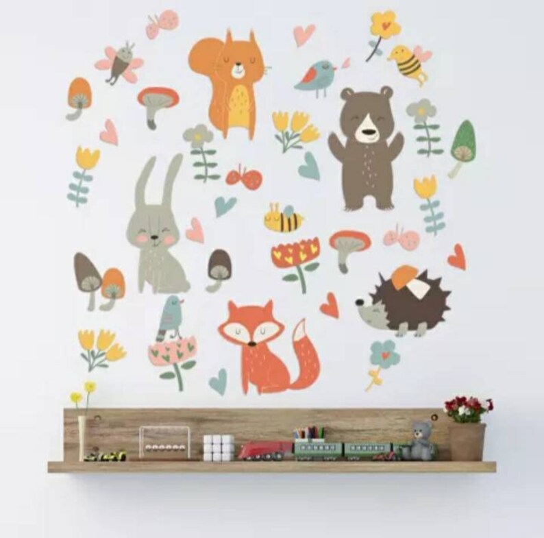 Animal Wall Stickers/vinyl Nursery/childrens Bedroom - Etsy UK