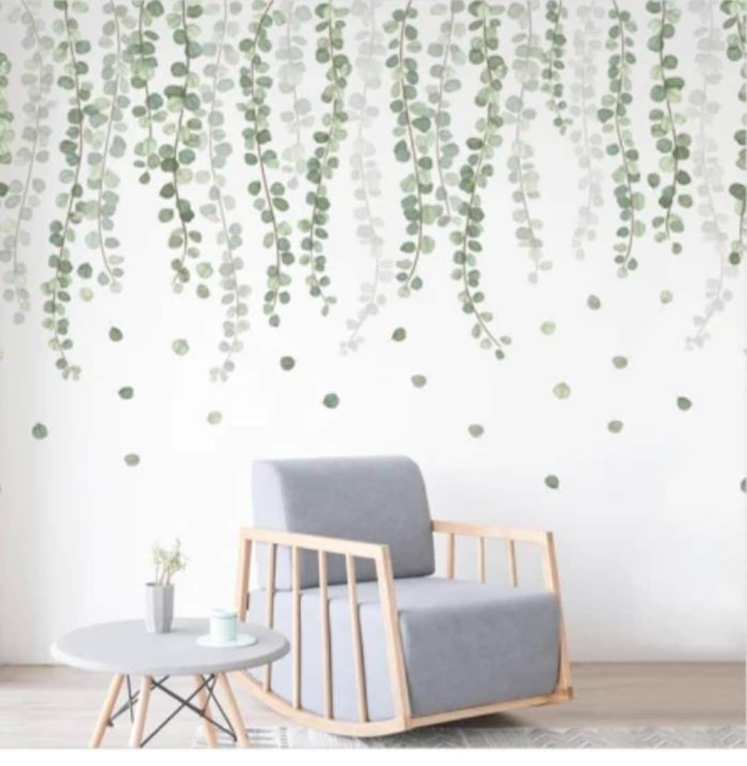 Green Leaves Wall Stickers/green Leaf Wall Decal/vinyl/nature Wall