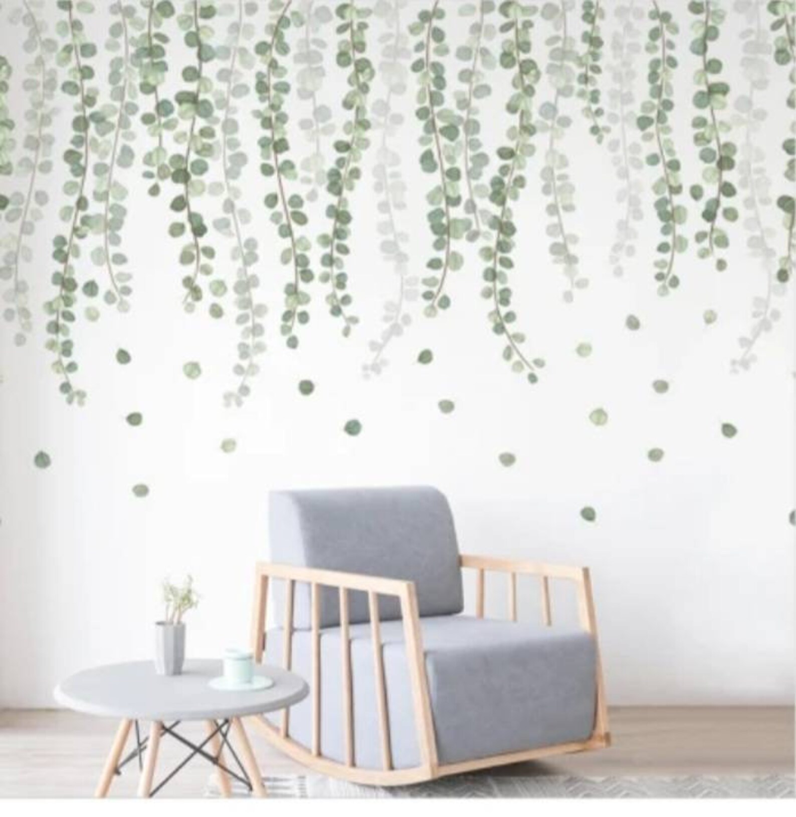 Green Leaves Wall Stickers/green Leaf Wall Decal/vinyl/nature Etsy UK