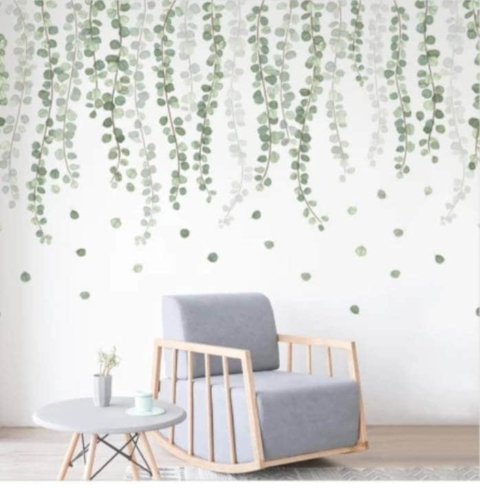 Green Leaves Wall Stickers/green Leaf Wall Decal/vinyl/nature Etsy UK
