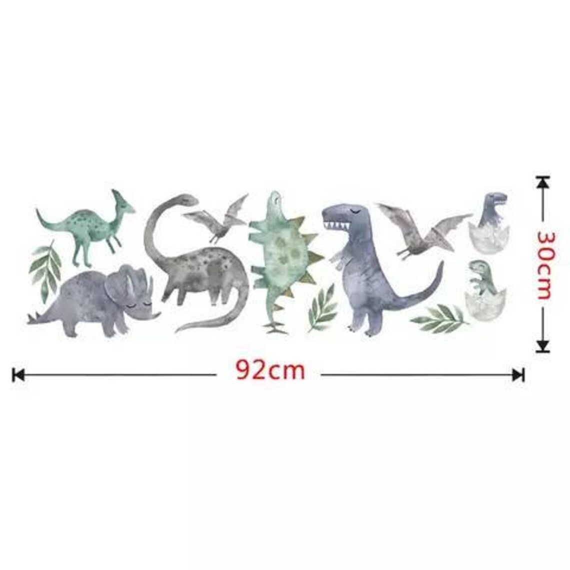 Dinosaur Wall Stickers/decal Watercolour Dinosaur Nursery Wall Etsy