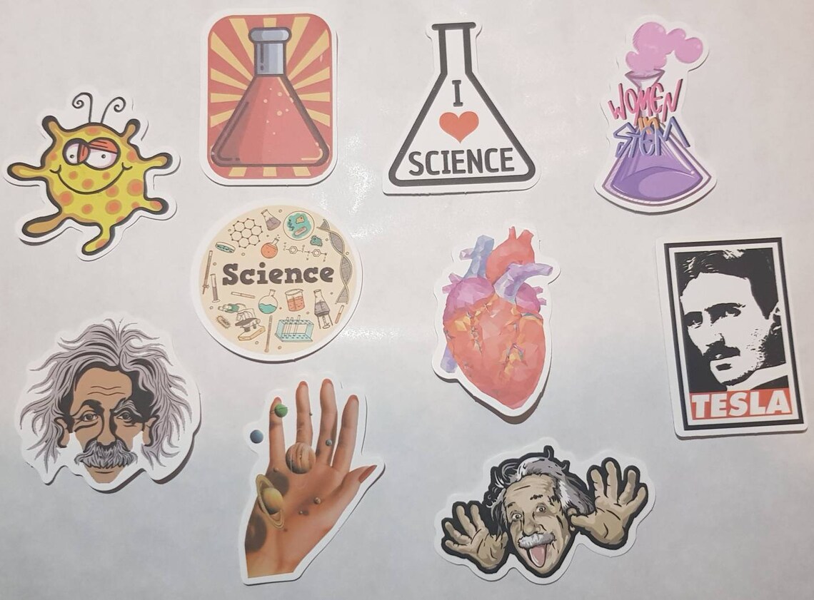 Science stickers Set of 50 School Books Laptops Diaries Gifts Etsy