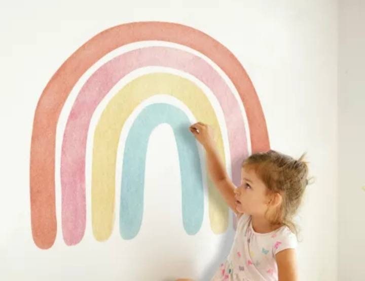 Watercolour Rainbow Wall Stickers for Walls and Flat Surfaces Etsy UK