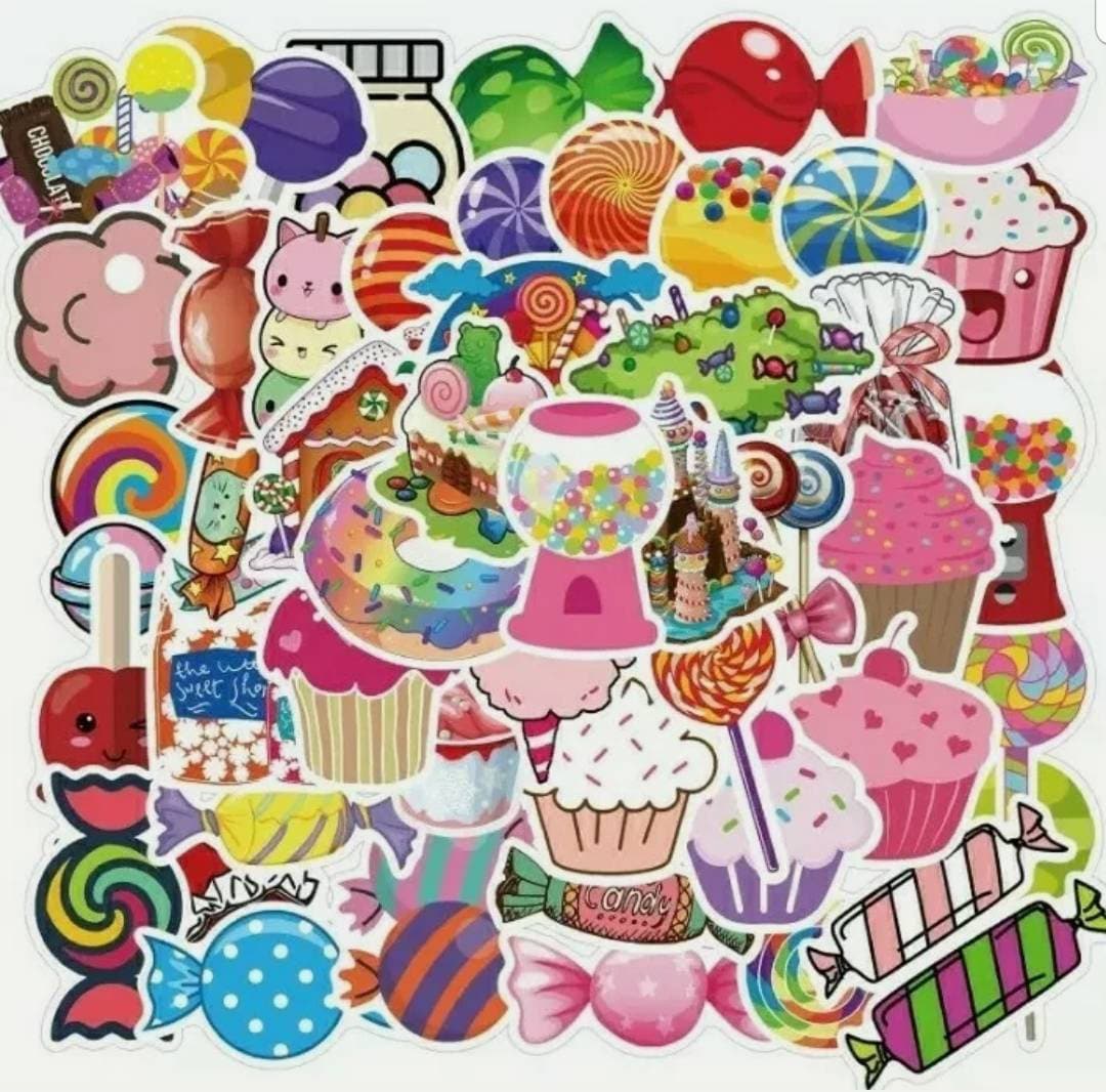 Sweet Stickers Candy Stickers Set of 50 Stickers Etsy