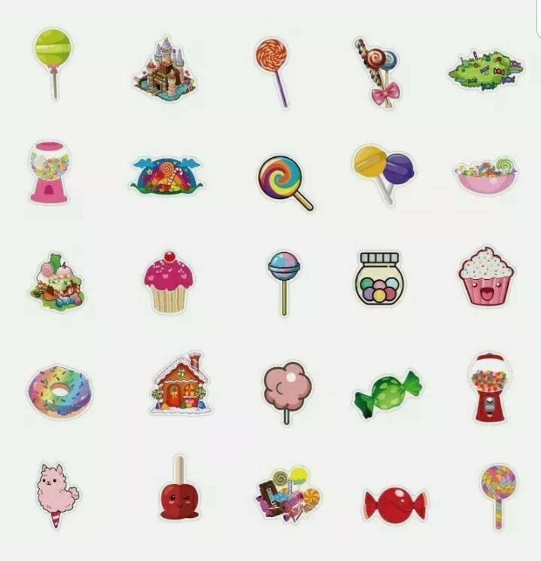 Sweet Stickers Candy Stickers Set of 50 Stickers Etsy