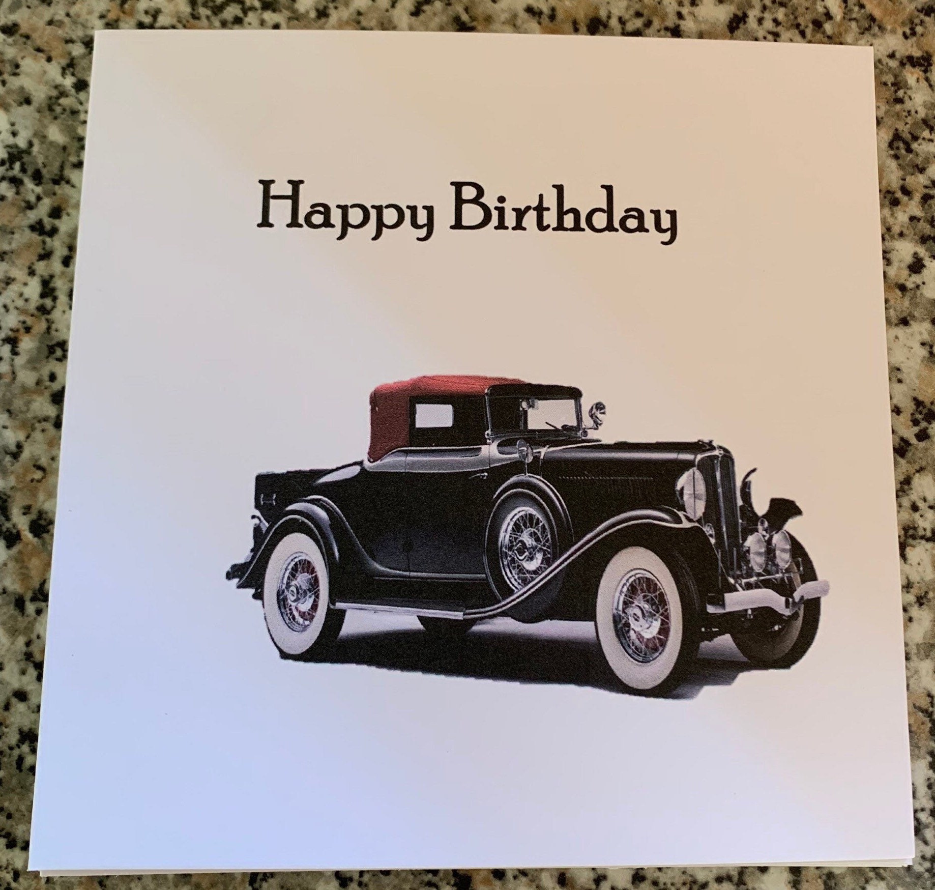 Printed birthday cardvehicles car vintage Etsy