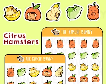 Mini Citrus Hamsters Sticker Sheets