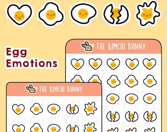 Egg Emotion Mood Sticker Sheets