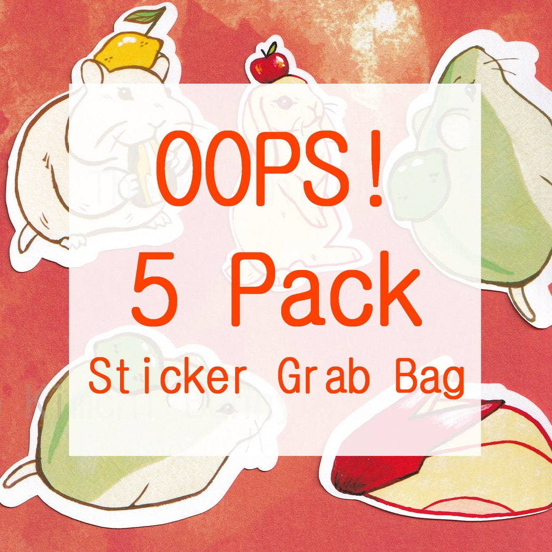 Woops Sticker Pack OOPS! 5 Pack Sticker Grab Bag! - Etsy