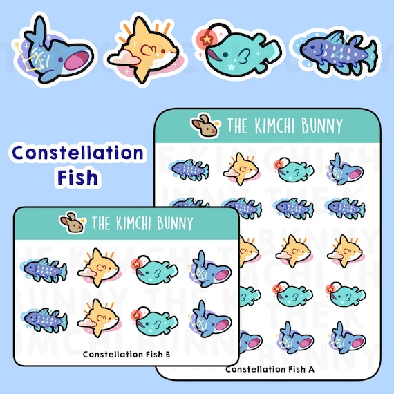 Mini Constellation Sky Fish Stickers