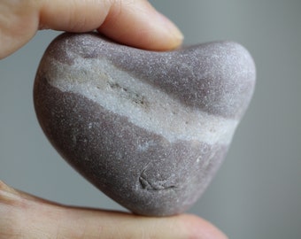 8 Hearts Sea Stone Rare Beach Find Gift from Oporto Portugal Heart Shaped Sea Pebbles White Grey Smoky Colors Quartz