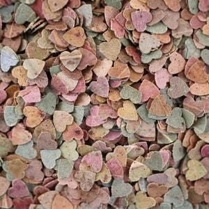 Kleine biologisch afbreekbare liefdeshart bruiloft confetti, bloemenmeisje eucalyptus confetti, bruids douche, eco bruiloft, Valentijnsdag tafel decor