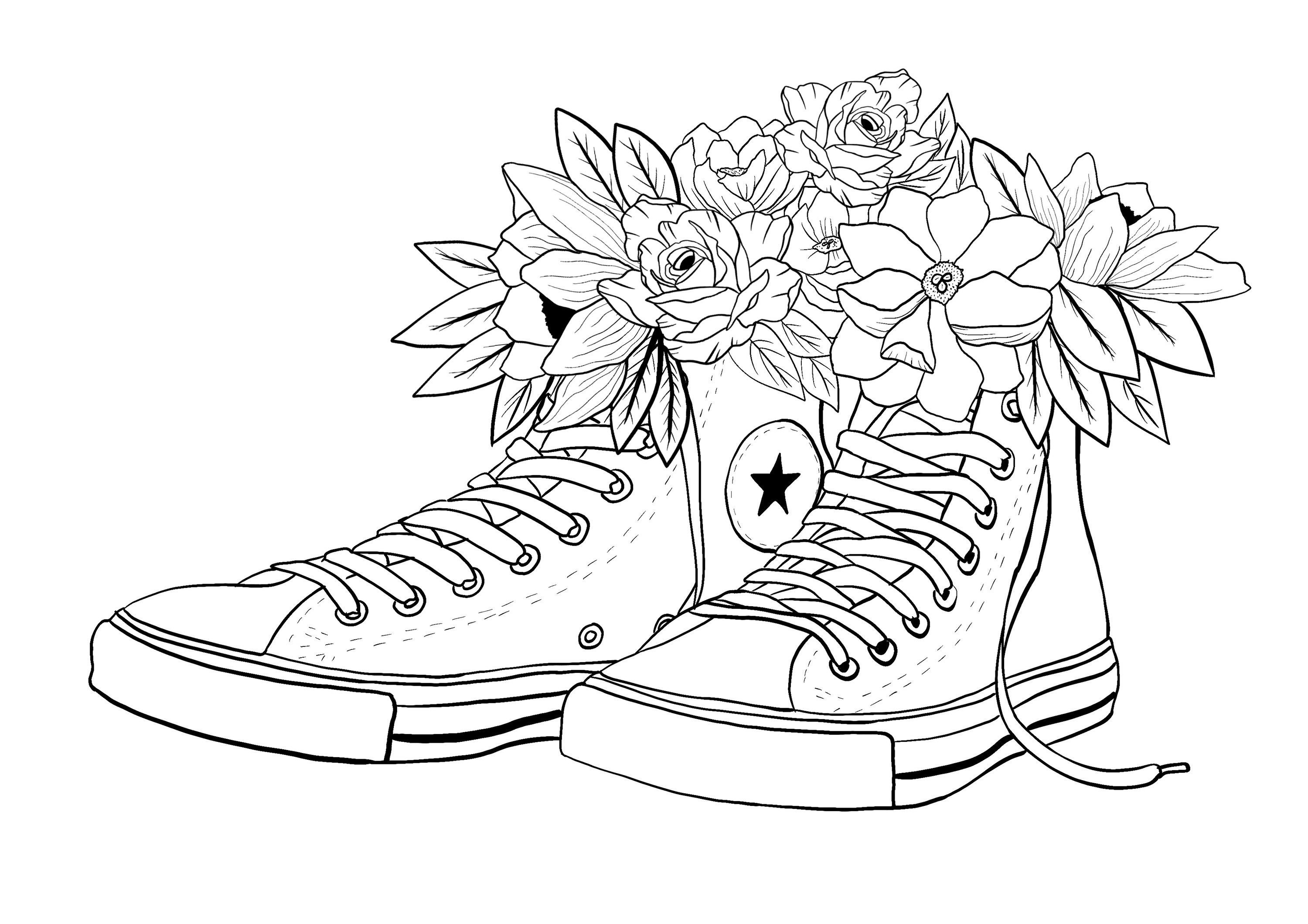 Converse Coloring Page Printable Coloring Pages Converse Coloring Page Printable Coloring Pages