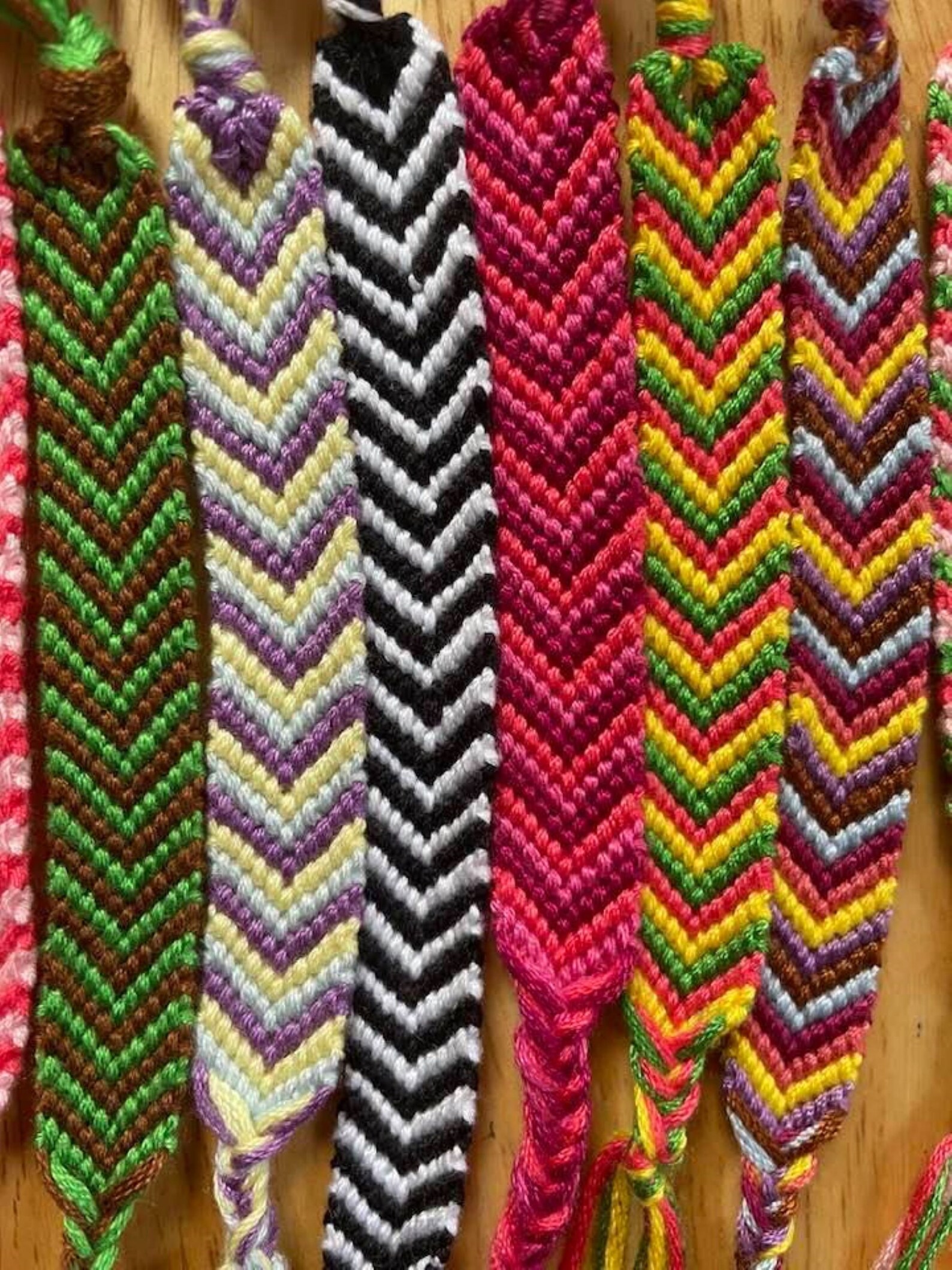 Chevron Friendship Bracelets Assorted Colours Etsy
