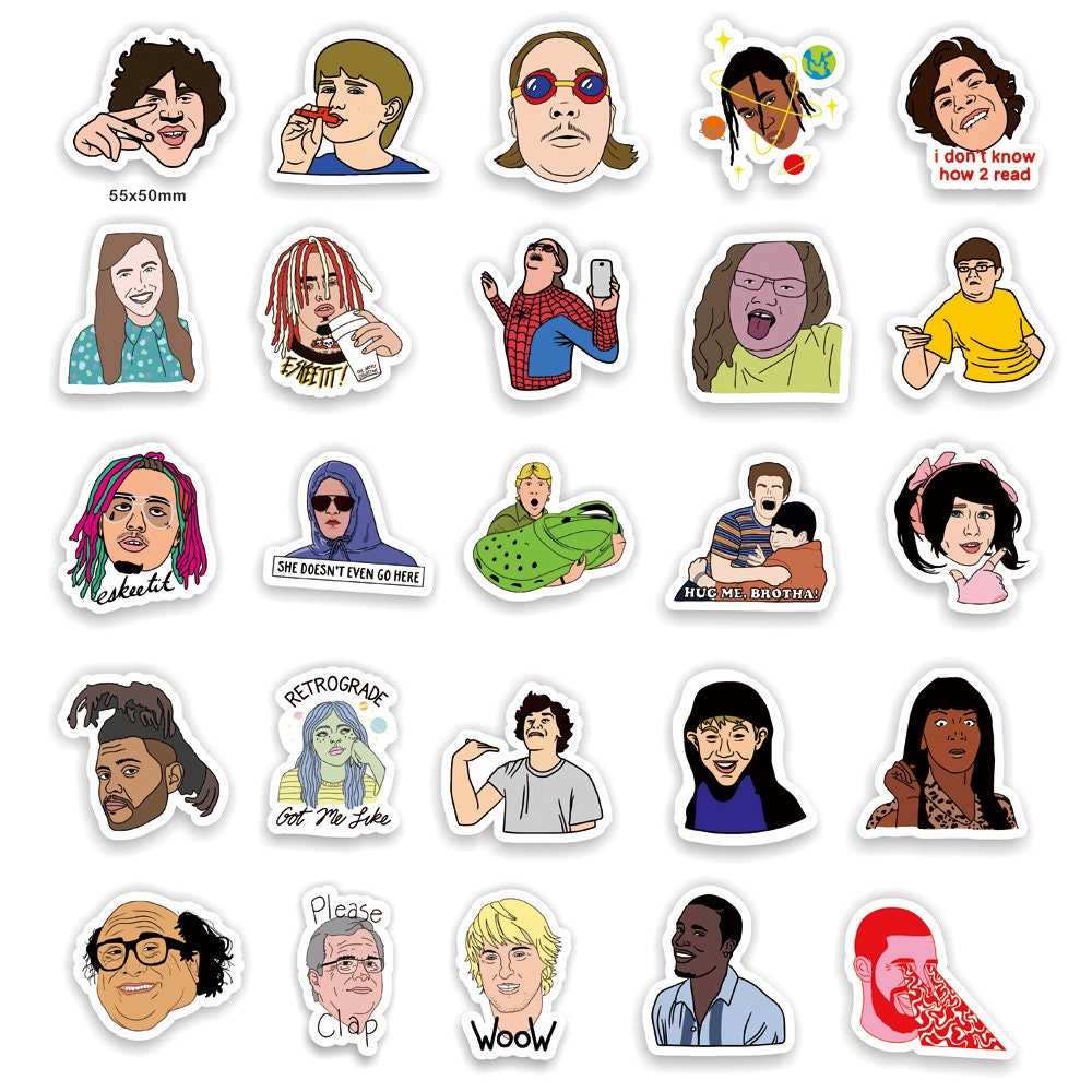 Meme Sticker Packs 50pcs Vinyl Sticker for Iphonelaptop Etsy