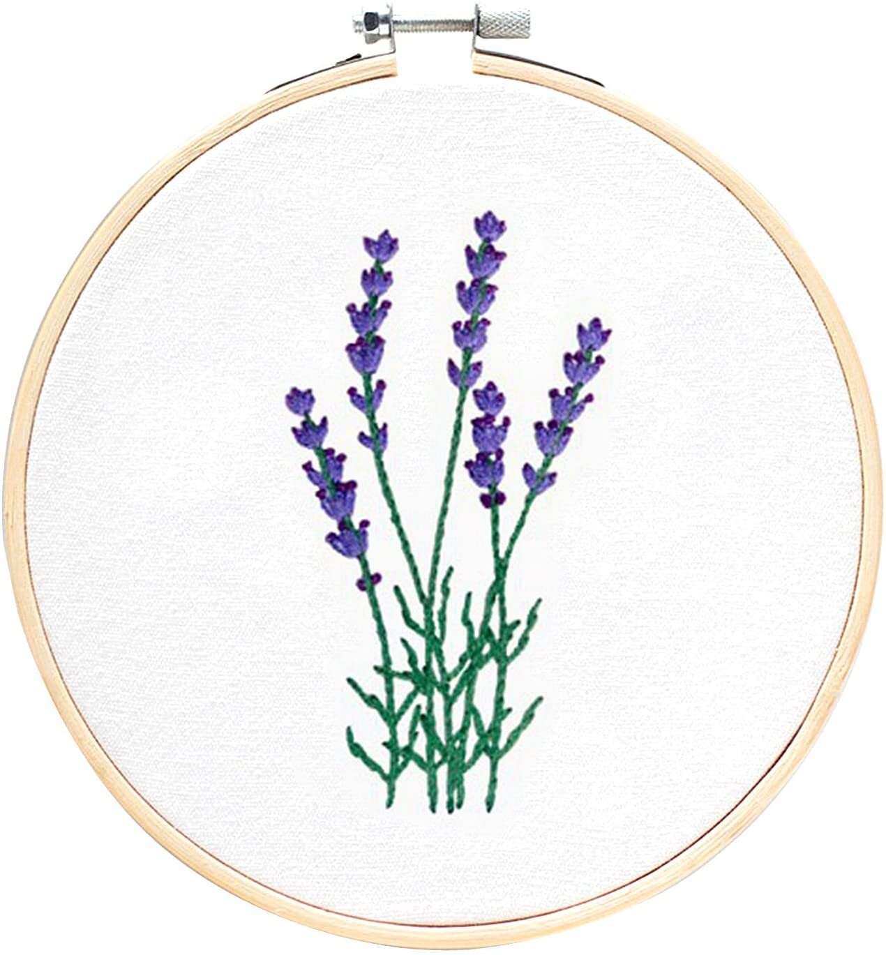 lavender-floral-embroidery-kit-for-beginnersfloral-garden-etsy