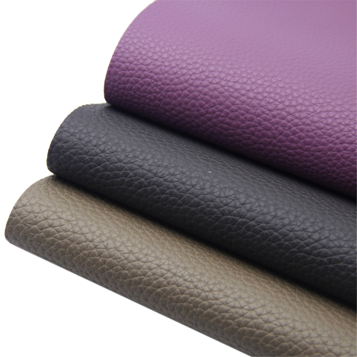 Solid Litchi Grain Texture Faux leather sheets BundleCrafts Etsy