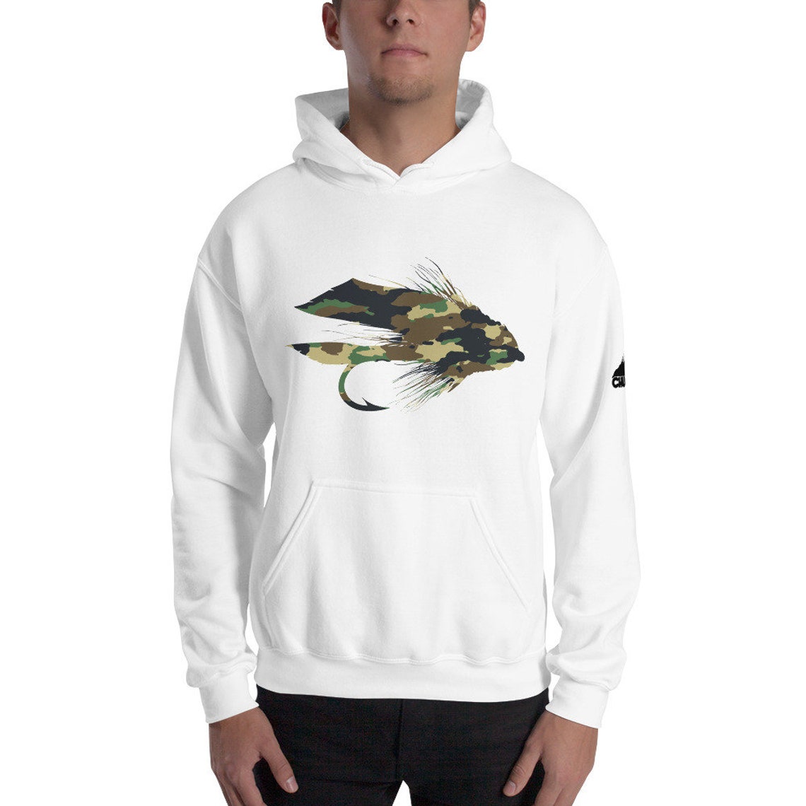 Fly Fishing Hoodie Camo Muddler Hoodie Muddler Minnow Fly Etsy France