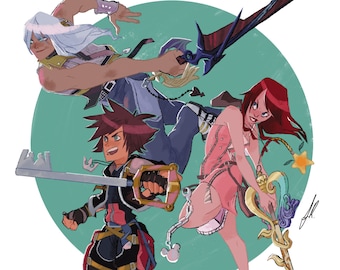 Destiny Trio - Kingdom Hearts - Art Print