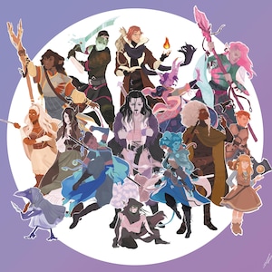 The Mighty Nein - Lámina artística - Critical Role