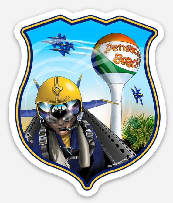 Pensacola Beach Ball BA shield 2  - Die Cut Magnet