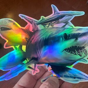 Shark group - Holographic Sticker