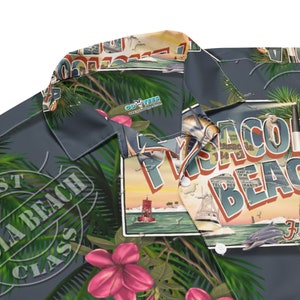 Camisa hawaiana con botones Pensacola Beach Postcard