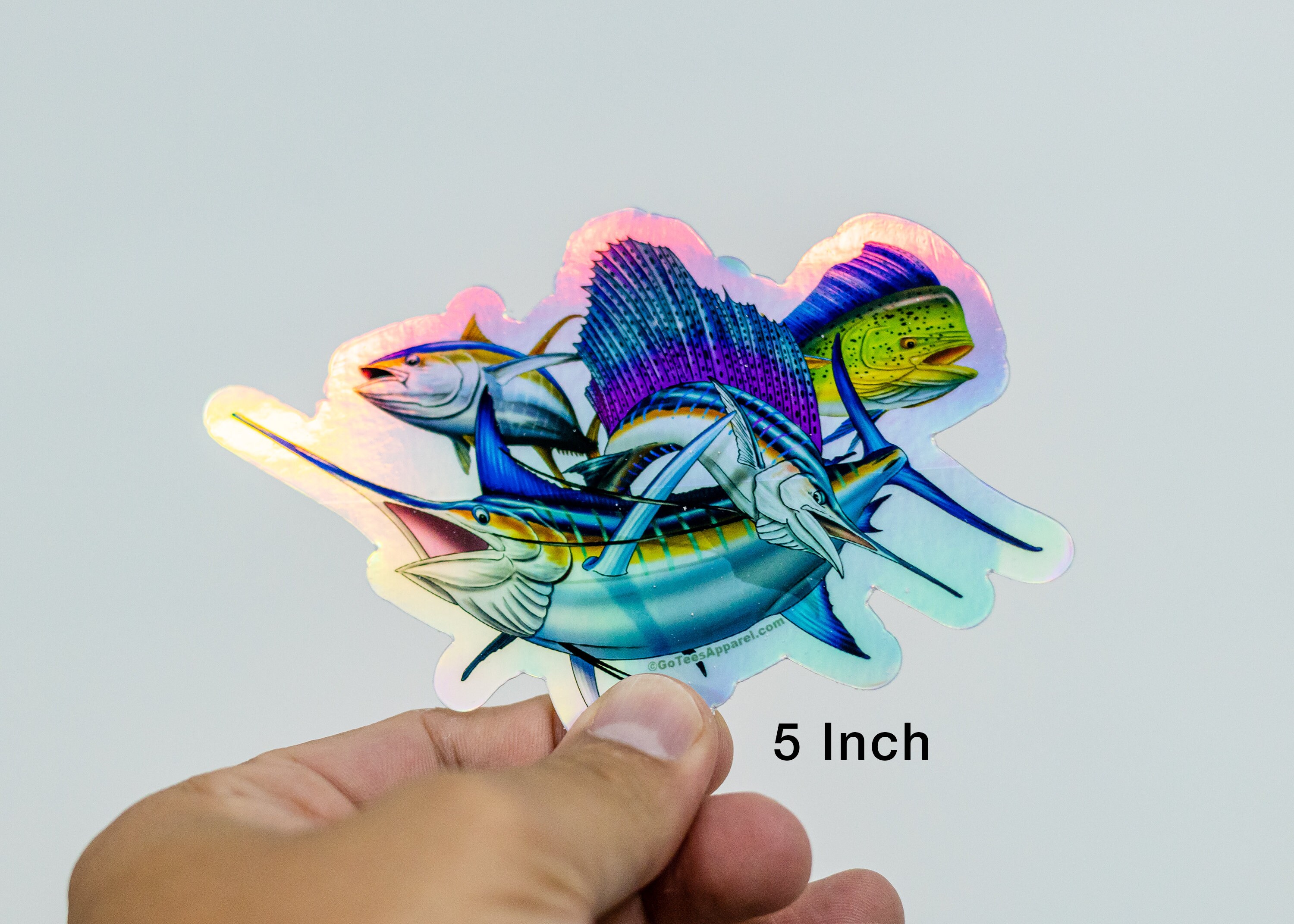 Hoverfish Sticker Sport Fish Group - Holographic Sticker - Etsy