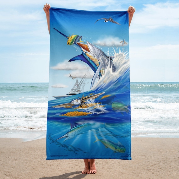 Offshore Sport Fishing Beach Towel 