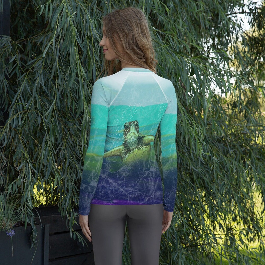 Sea Turtle - Women's Rash Guard - Etsy