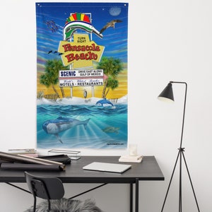 Pensacola Beach Sign - Flag