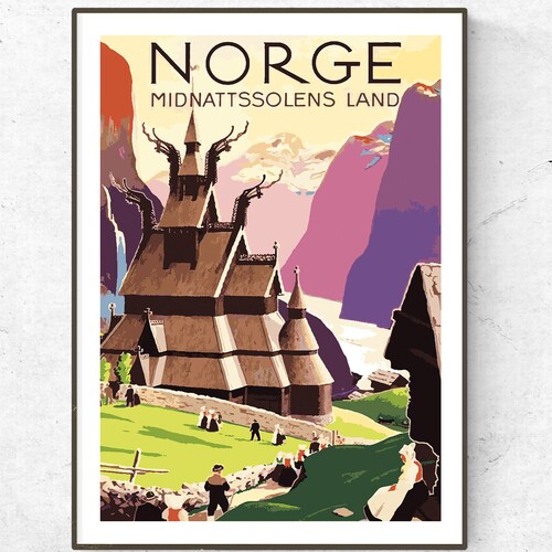 Norway Poster Norway Wall Art Norway Print Travel Etsy