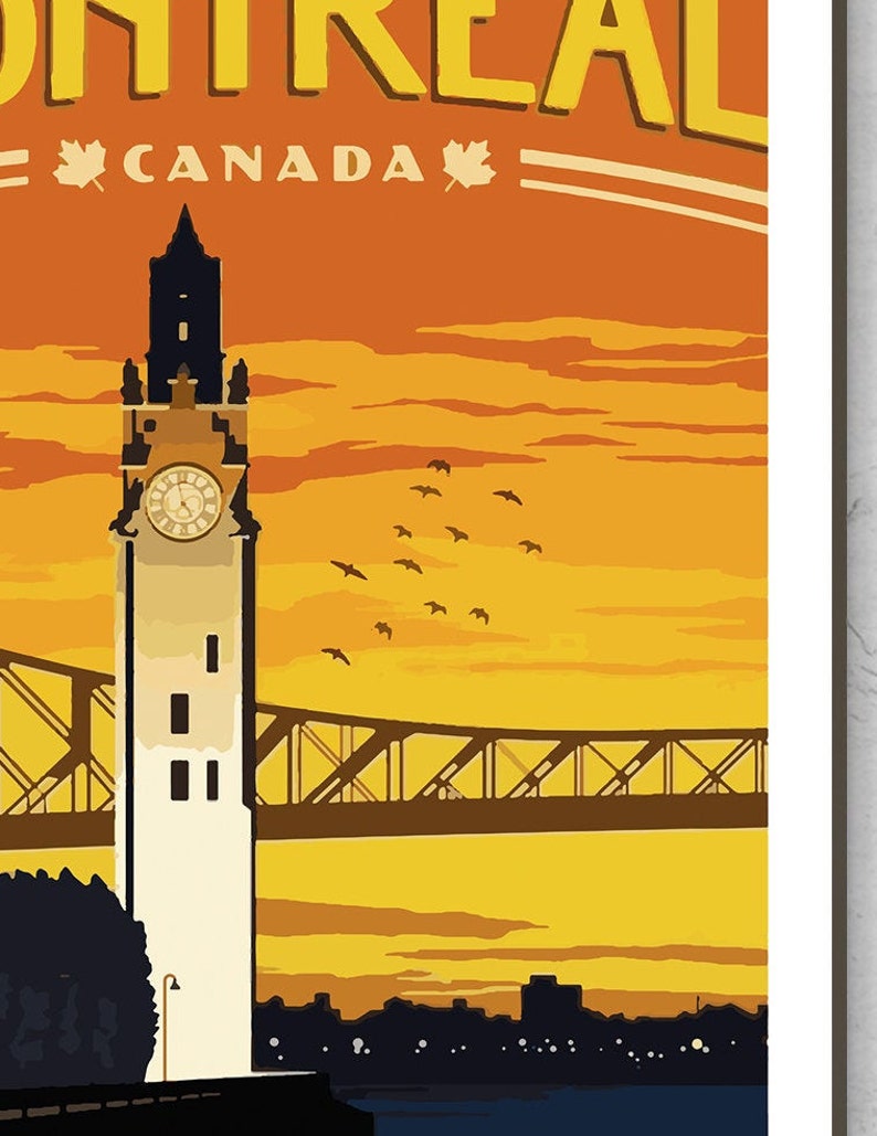 Restored Vintage Montreal Poster / Print / Canada Travel Print Etsy