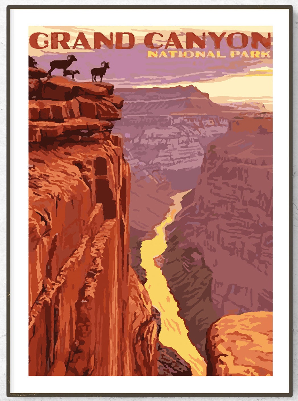 Restored Vintage Grand Canyon Poster / Print / America Travel - Etsy UK