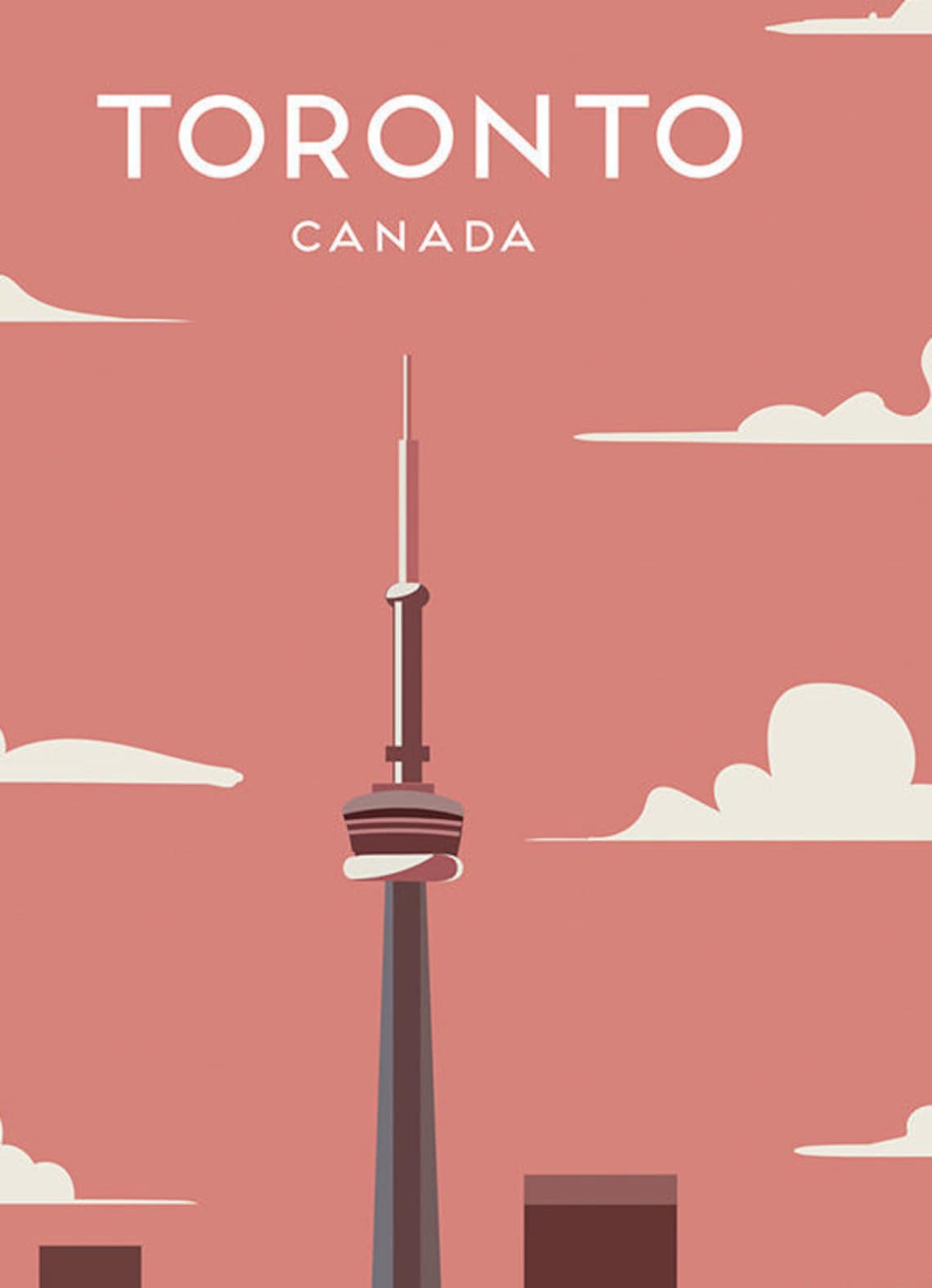 Toronto Poster / Print / Canada Travel Print / Travel Poster / Etsy