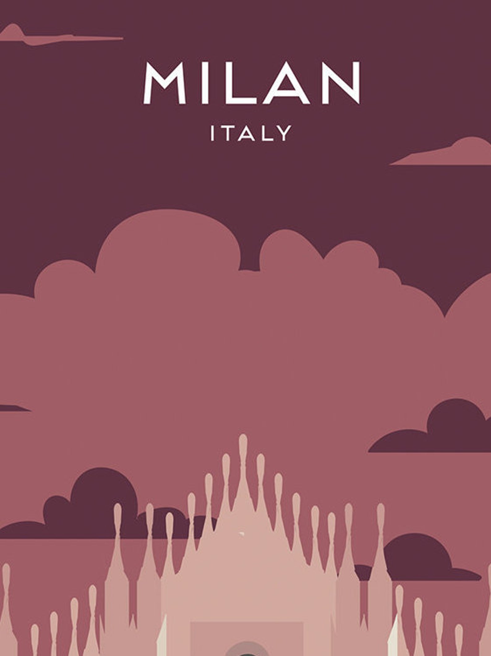 milan travel poster