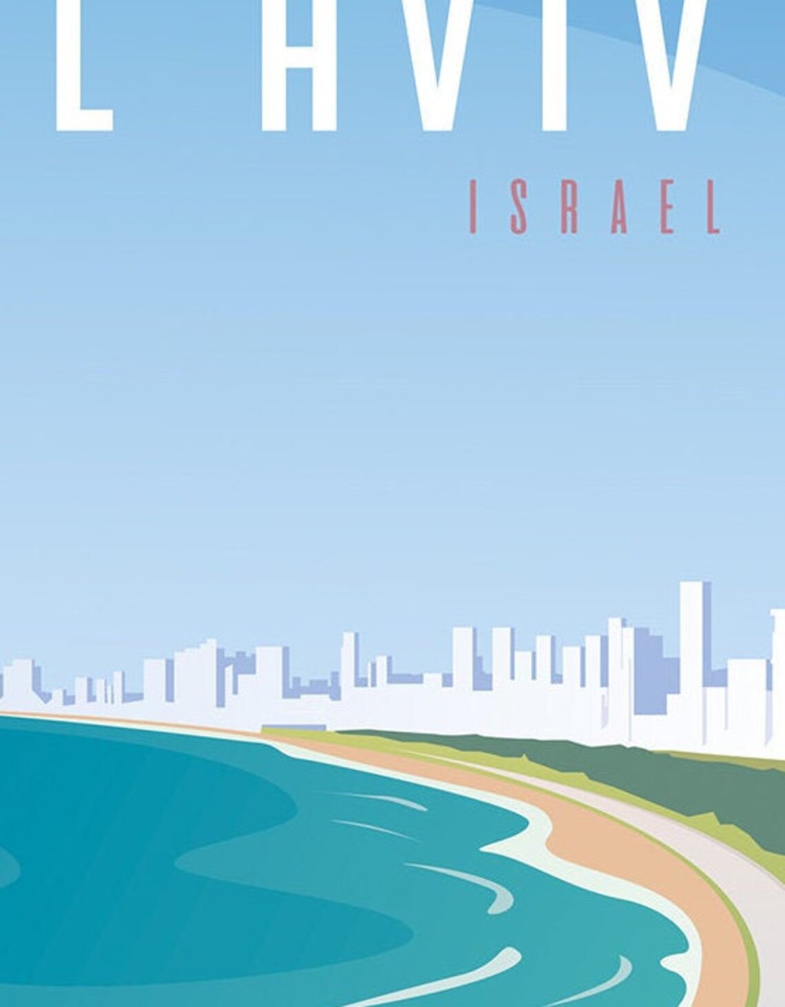 Tel Aviv Poster / Print / Israel Travel Print / Travel Poster Etsy UK