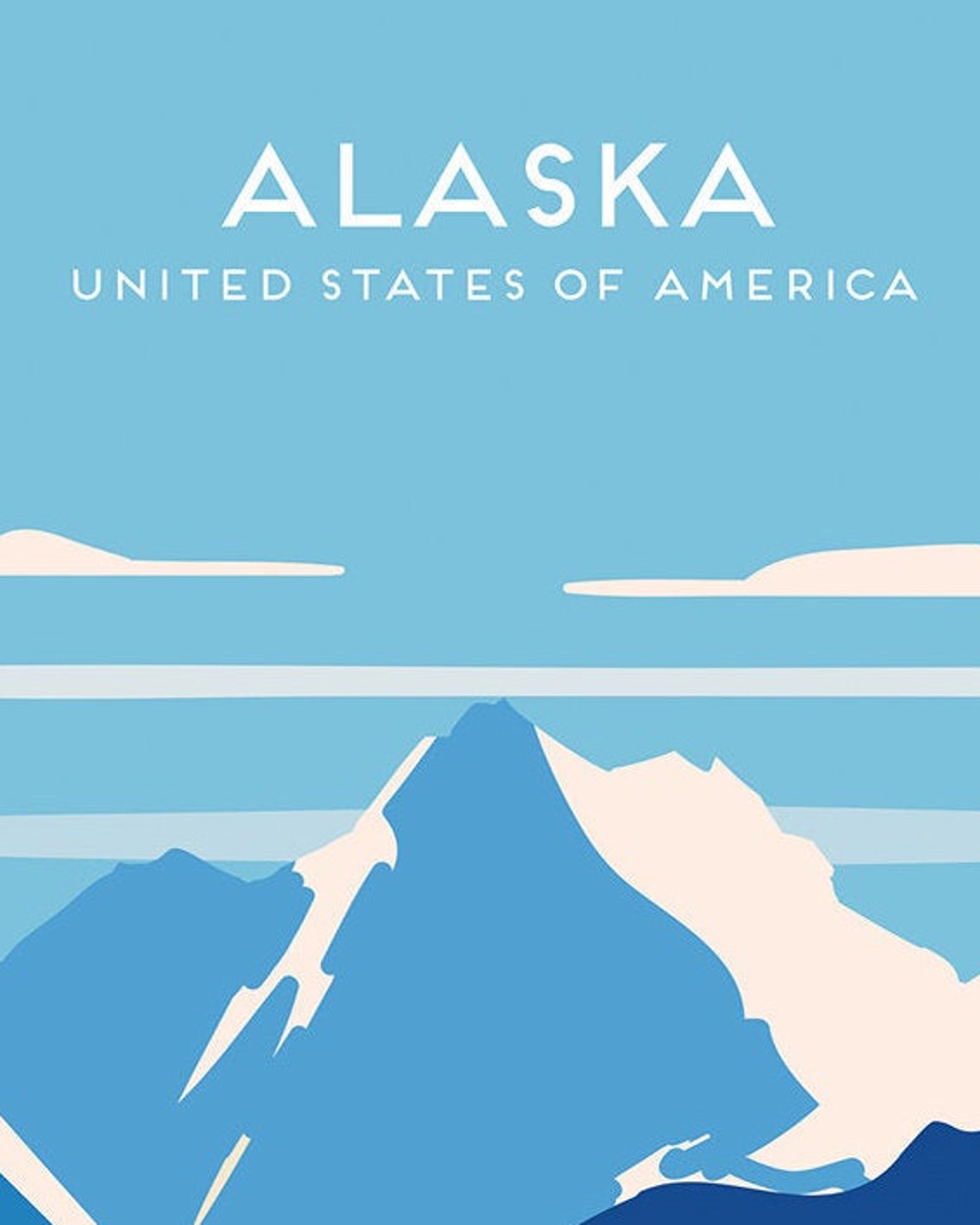 Alaska Poster / Print / USA Travel Print / Travel Poster / | Etsy