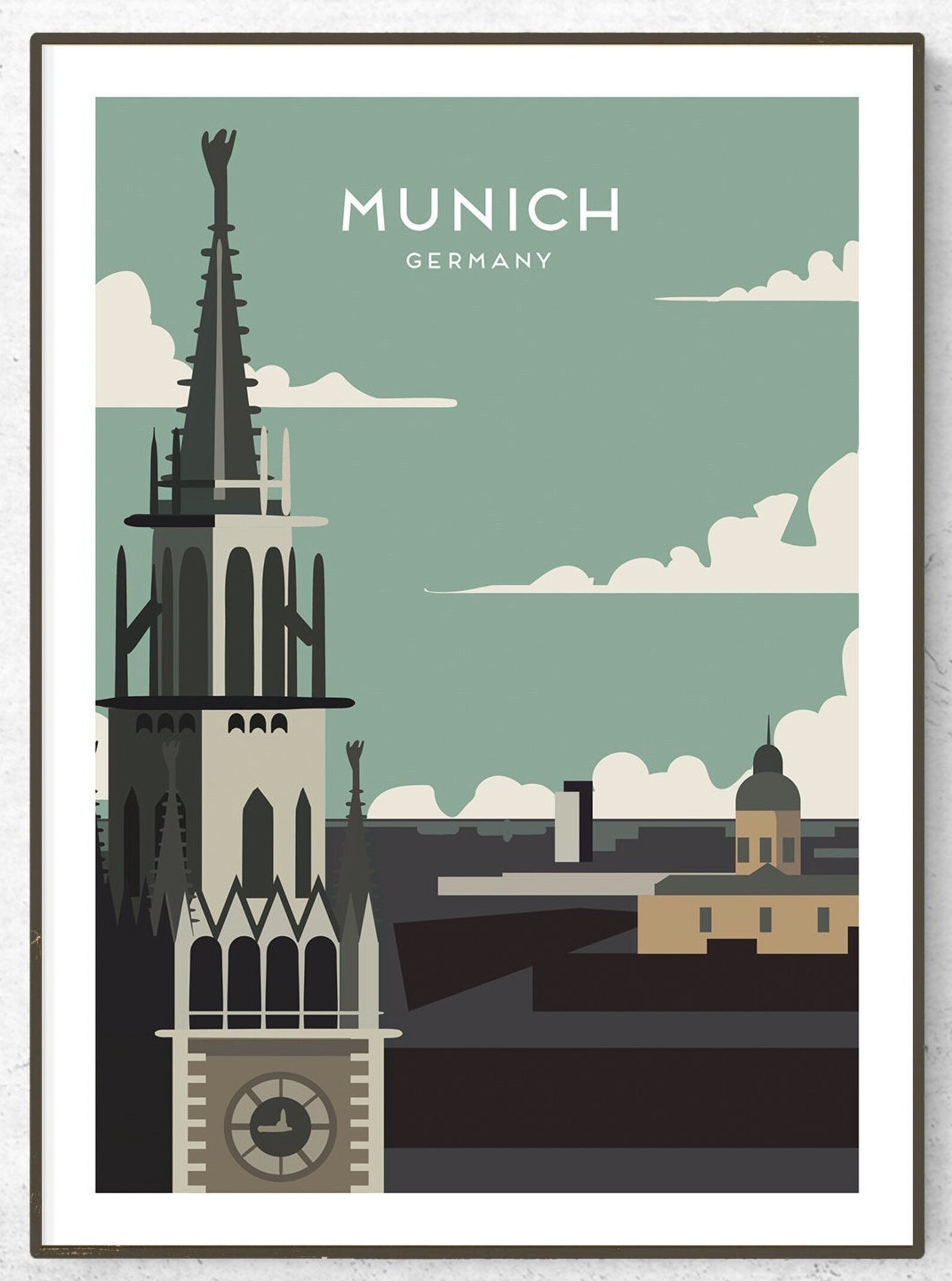 Munich Poster / Print / Germany Travel Print / Travel Poster / Etsy