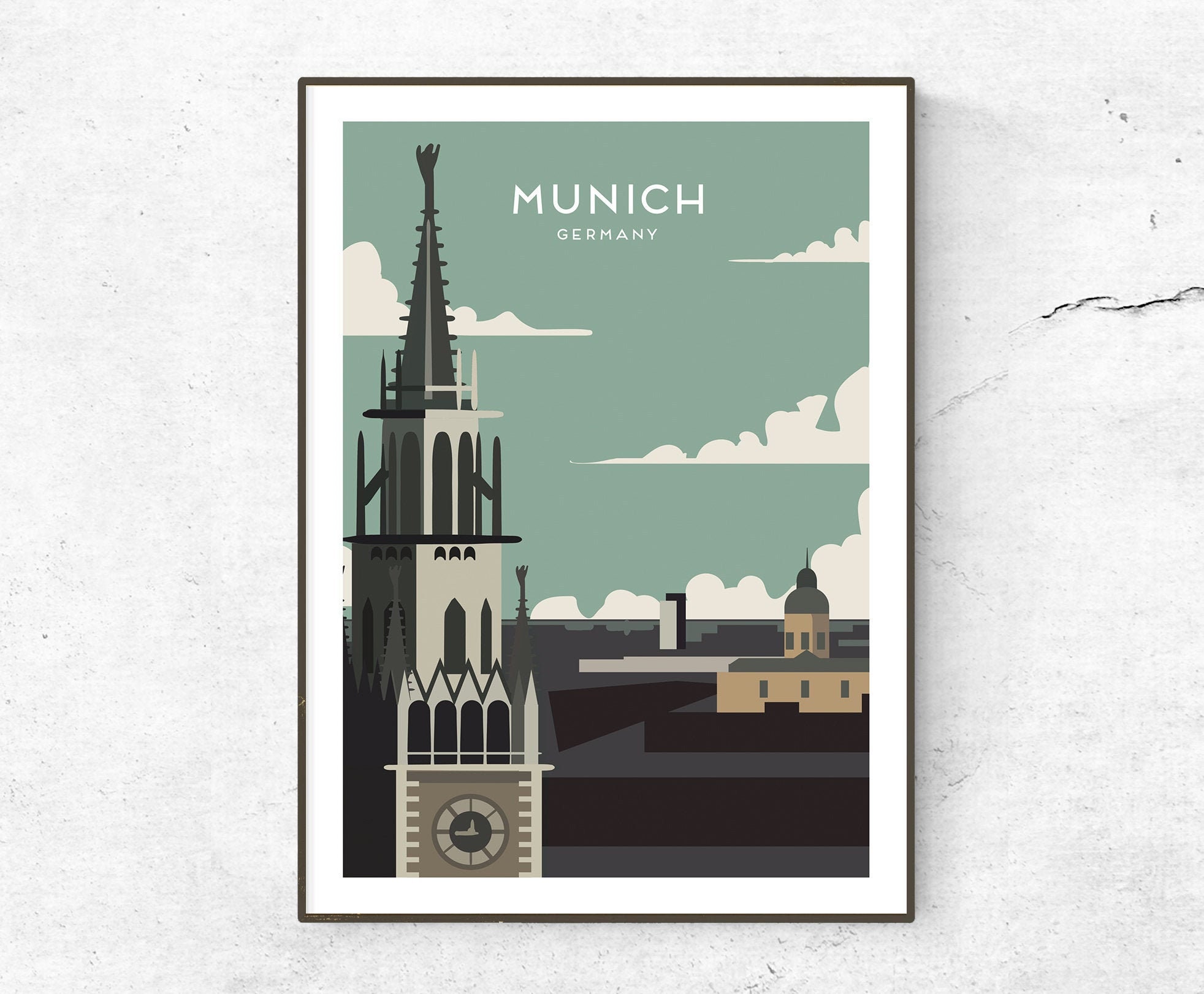München Poster / Print / Duitsland Travel Print / Reizen Etsy Nederland