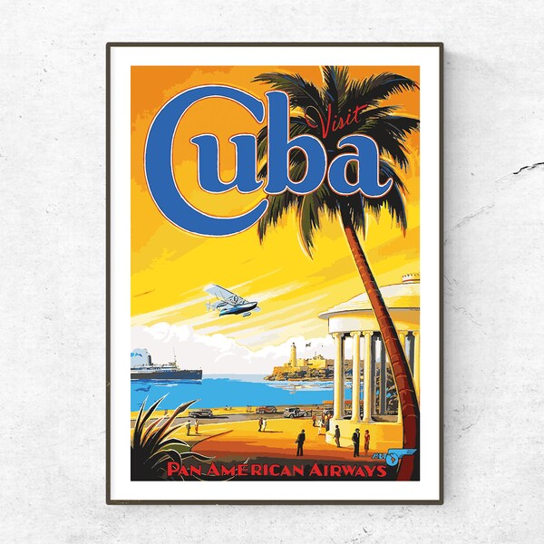 Kuba Vintage Poster Etsy